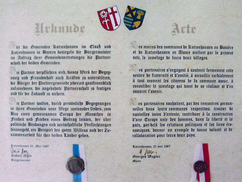 Urkunde Partnerschaft